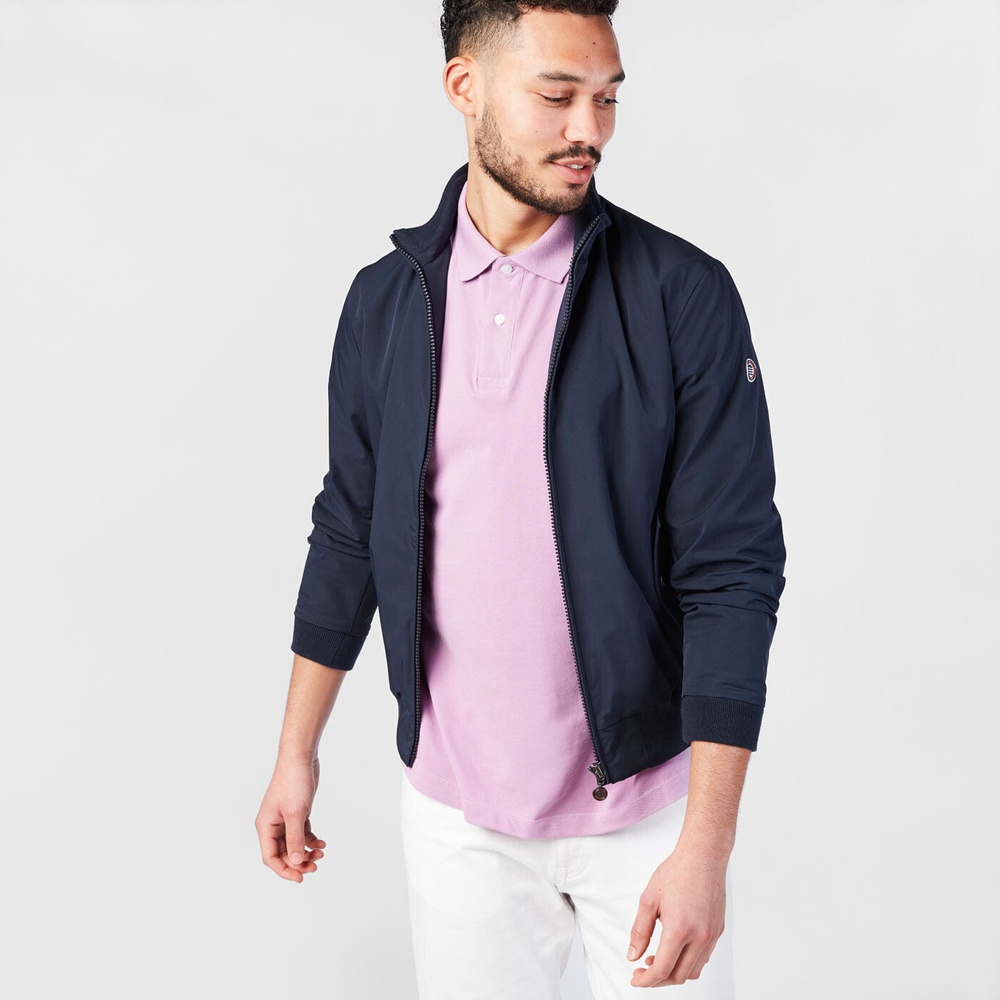 Florent navy blue zippered jacket