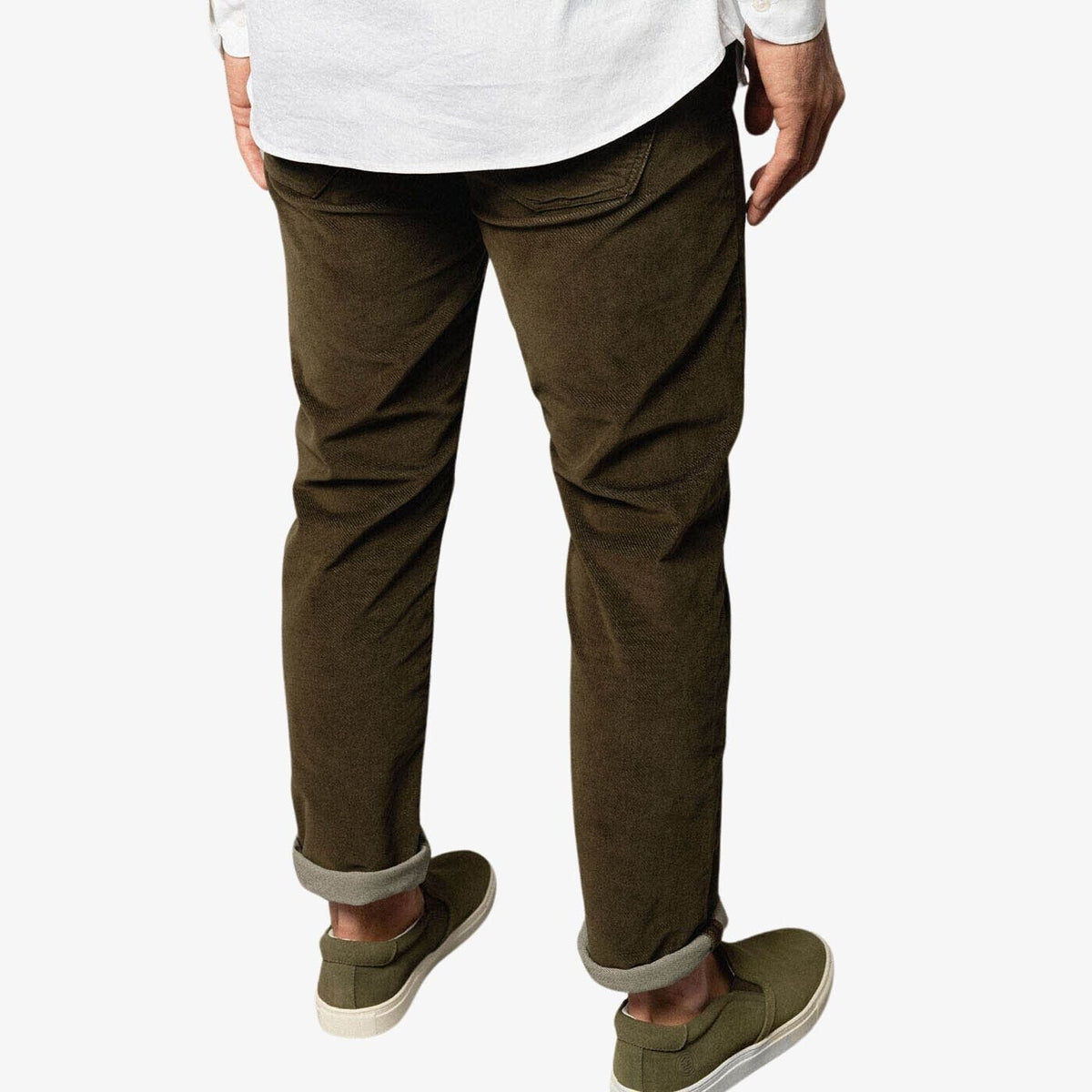 325 Military Green Velvet Pants