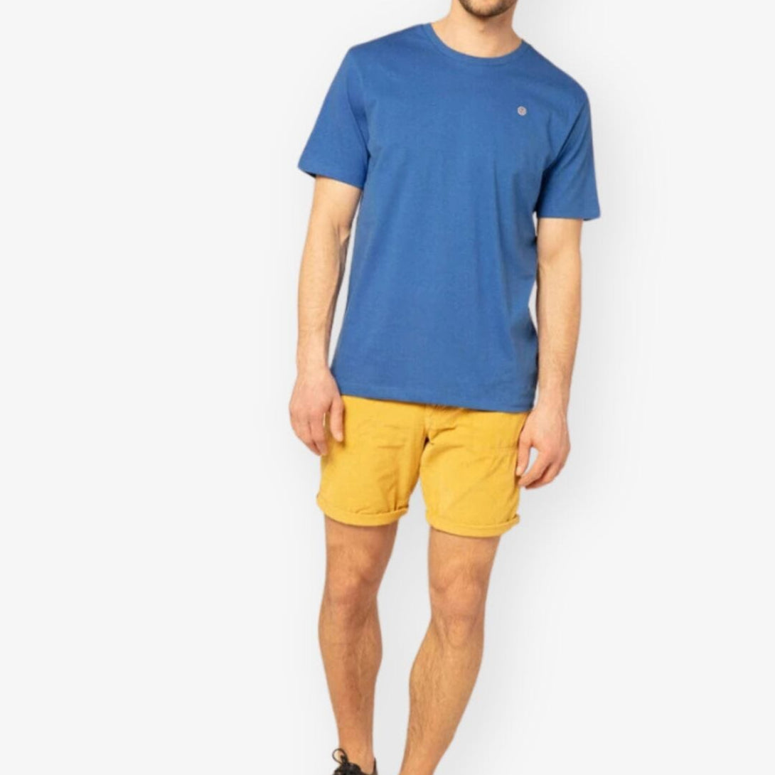 Straw velvet Bermuda shorts