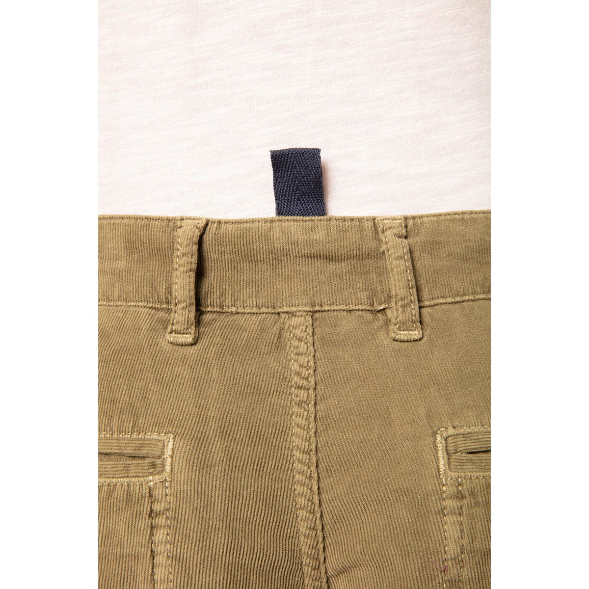 Military velvet Bermuda shorts