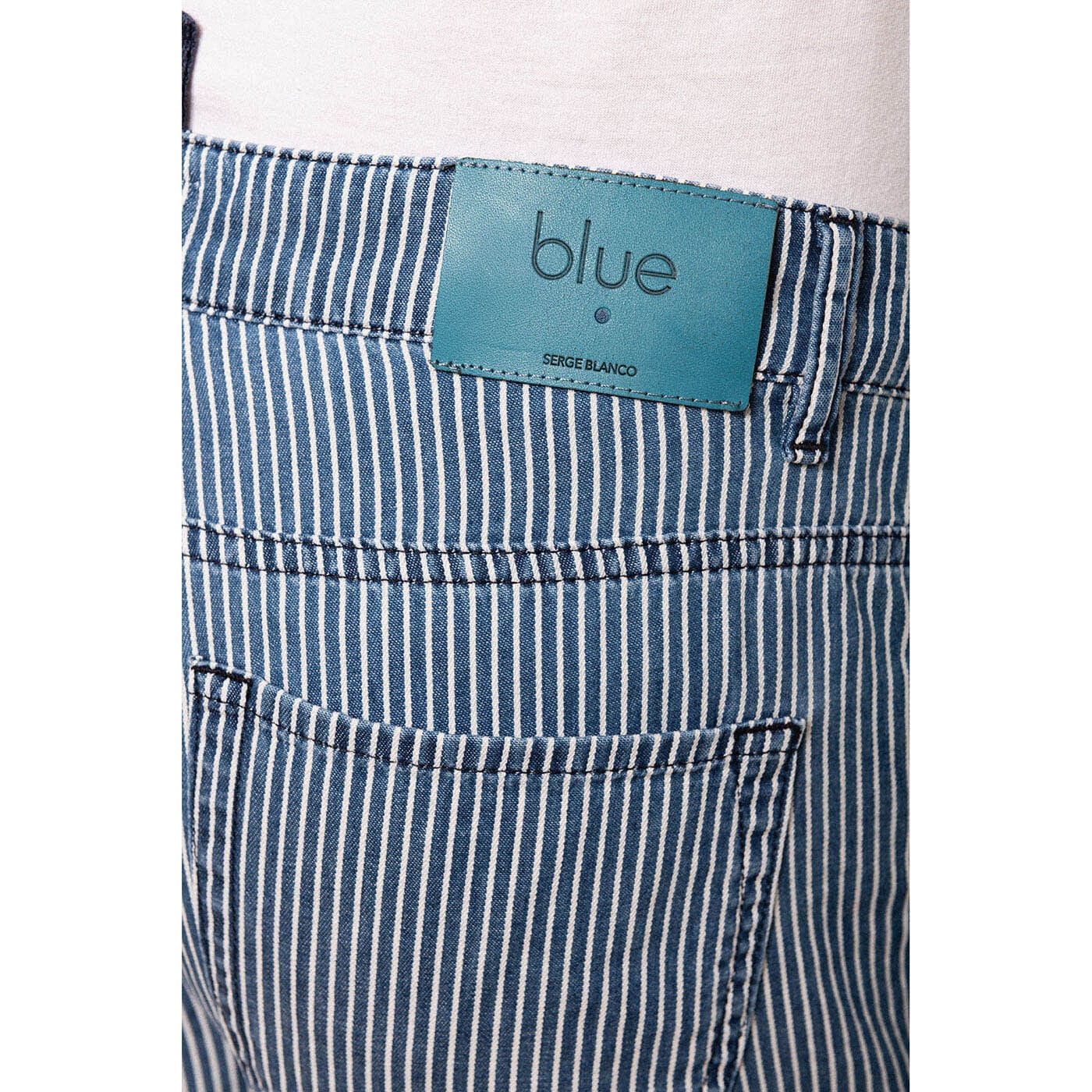 Organic Cotton Striped Bermuda Shorts