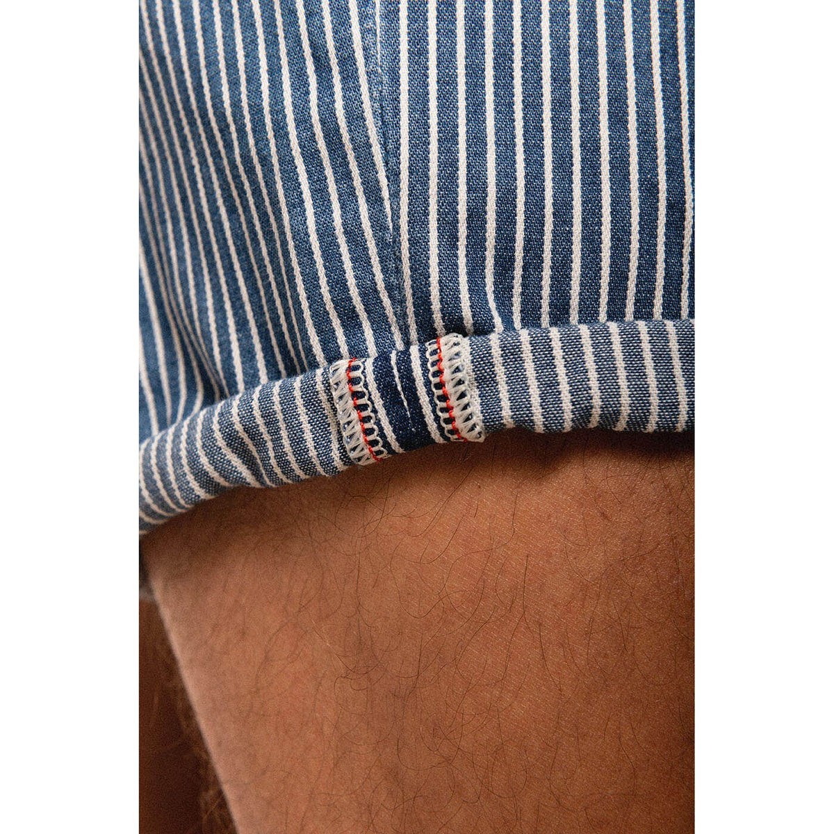 Organic Cotton Striped Bermuda Shorts