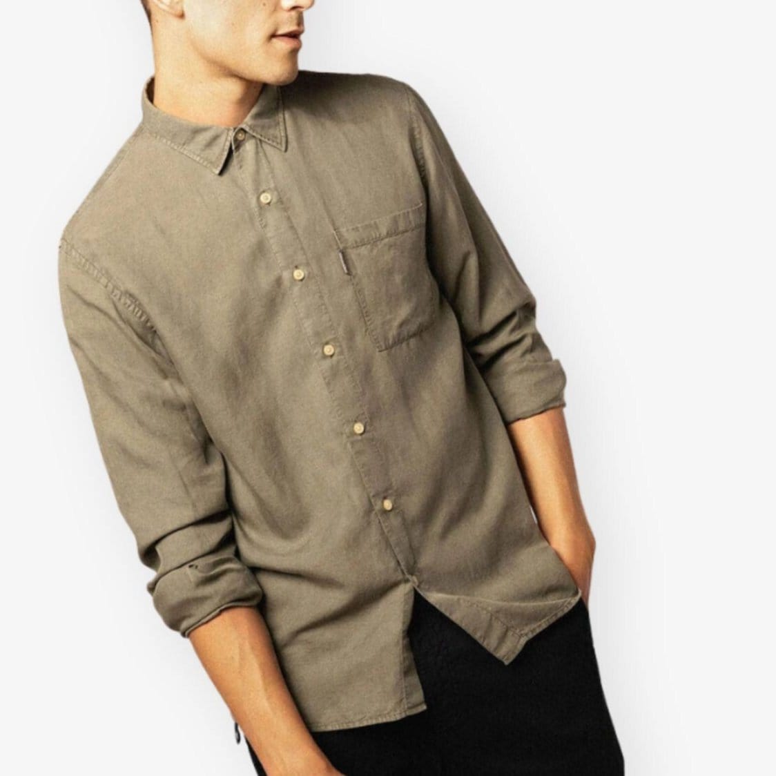 Long-Sleeved Cotton Shirt