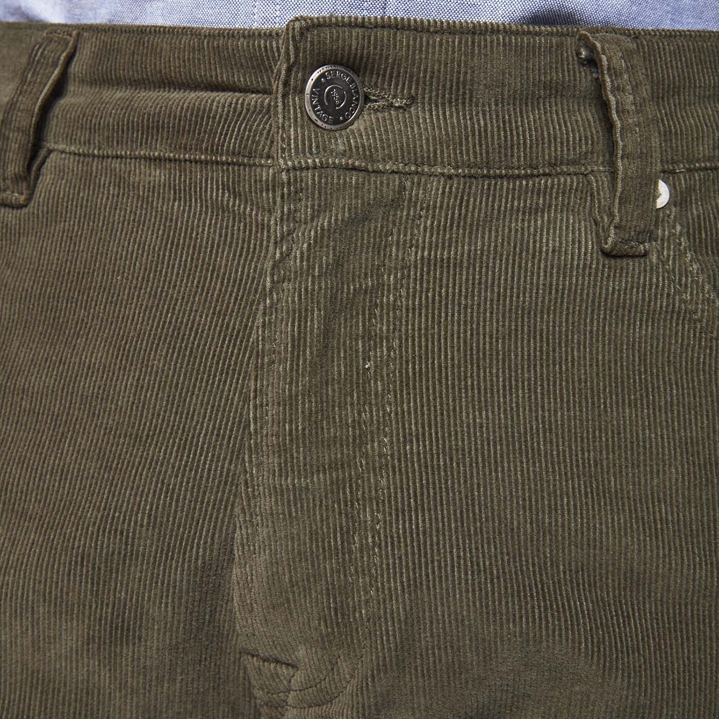 330 Tapered Fit Green Velvet Pants