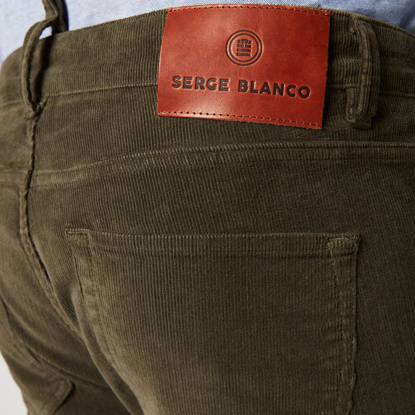 330 Tapered Fit Green Velvet Pants