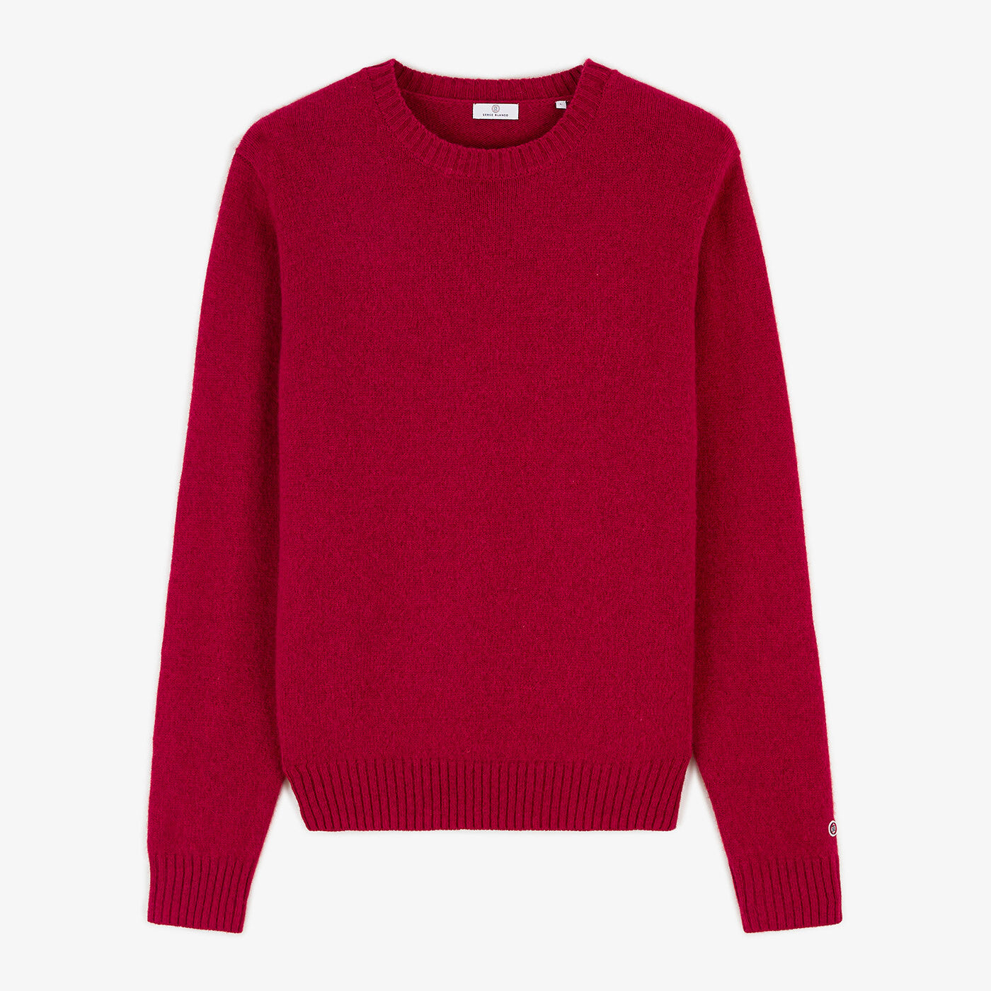 Red wool round neck sweater