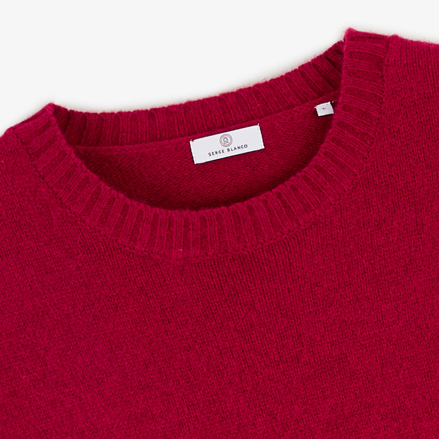 Red wool round neck sweater