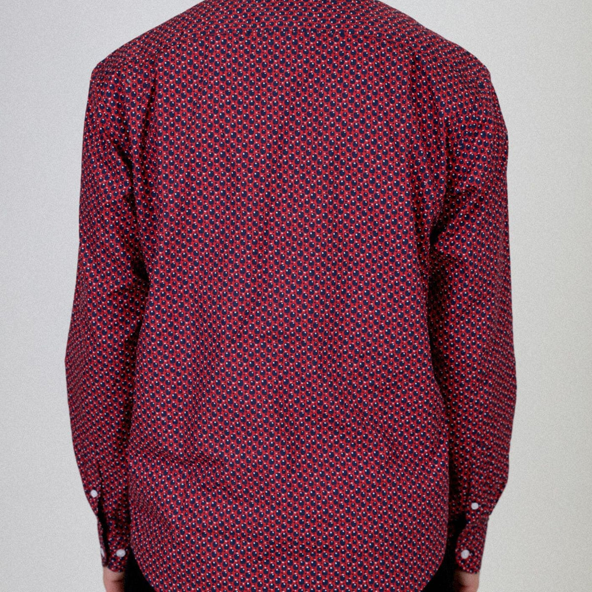 Poplin shirt with patchwork print