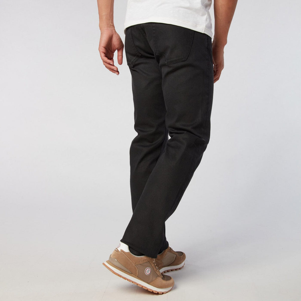 Faded 5-pocket straight-leg jeans 335 Powertwist black