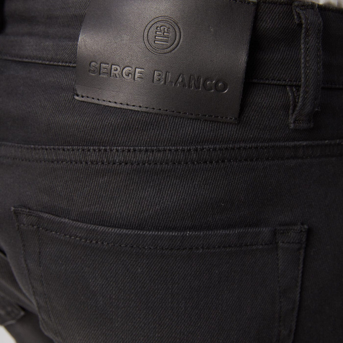 Faded 5-pocket straight-leg jeans 335 Powertwist black