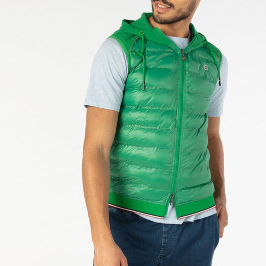 PLAY grass green sleeveless down jacket