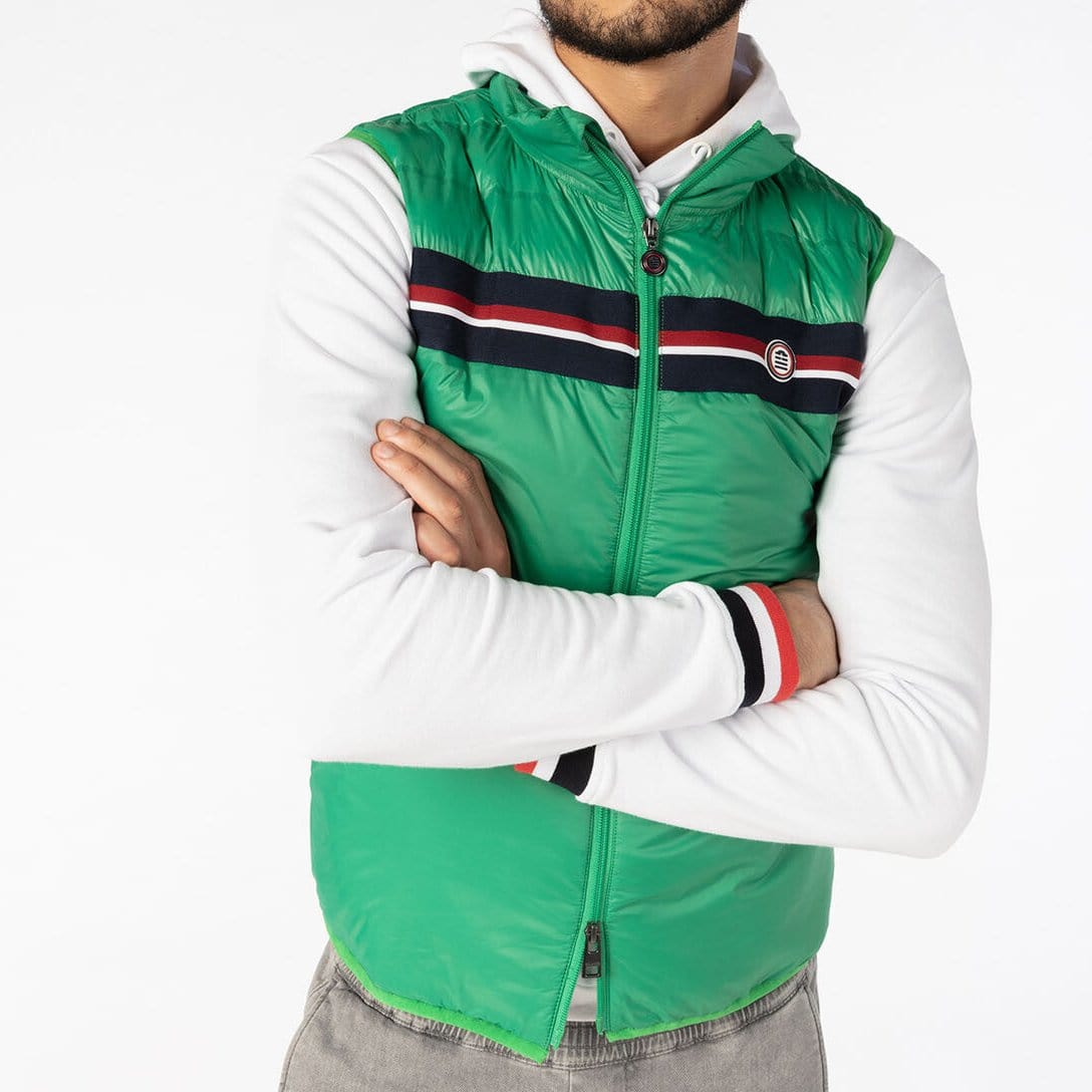 PLAY grass green sleeveless down jacket