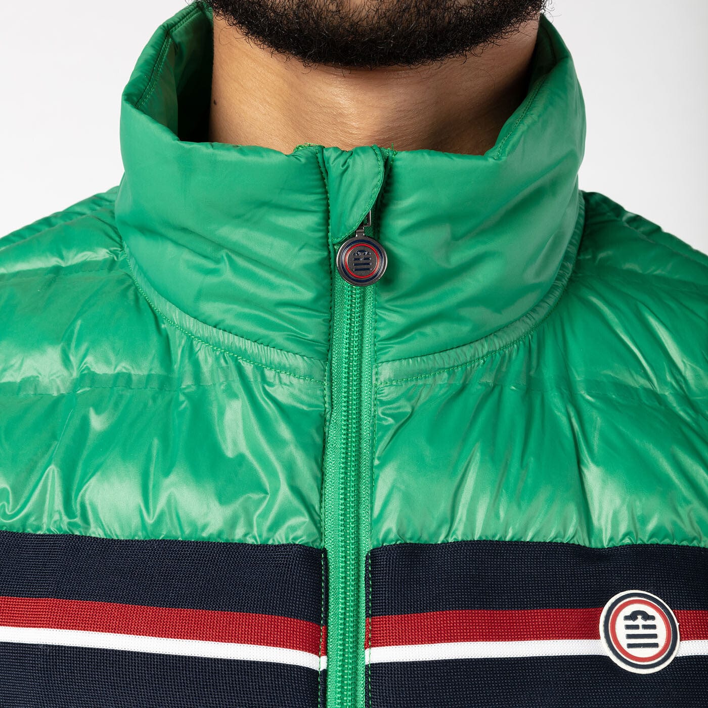 PLAY grass green sleeveless down jacket