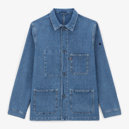Denim military jacket