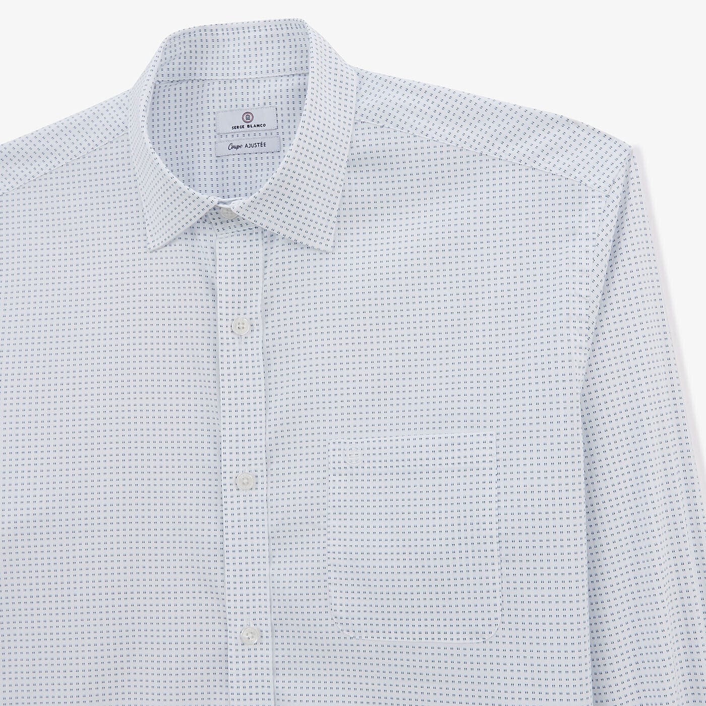 Off-white patterned long-sleeved shirt