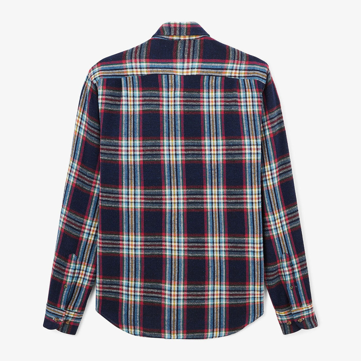 PLAY dark blue checked long-sleeved cotton shirt