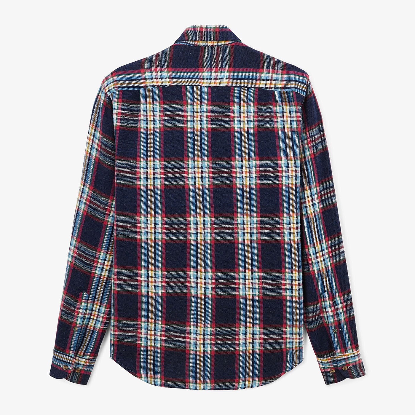 PLAY dark blue checked long-sleeved cotton shirt