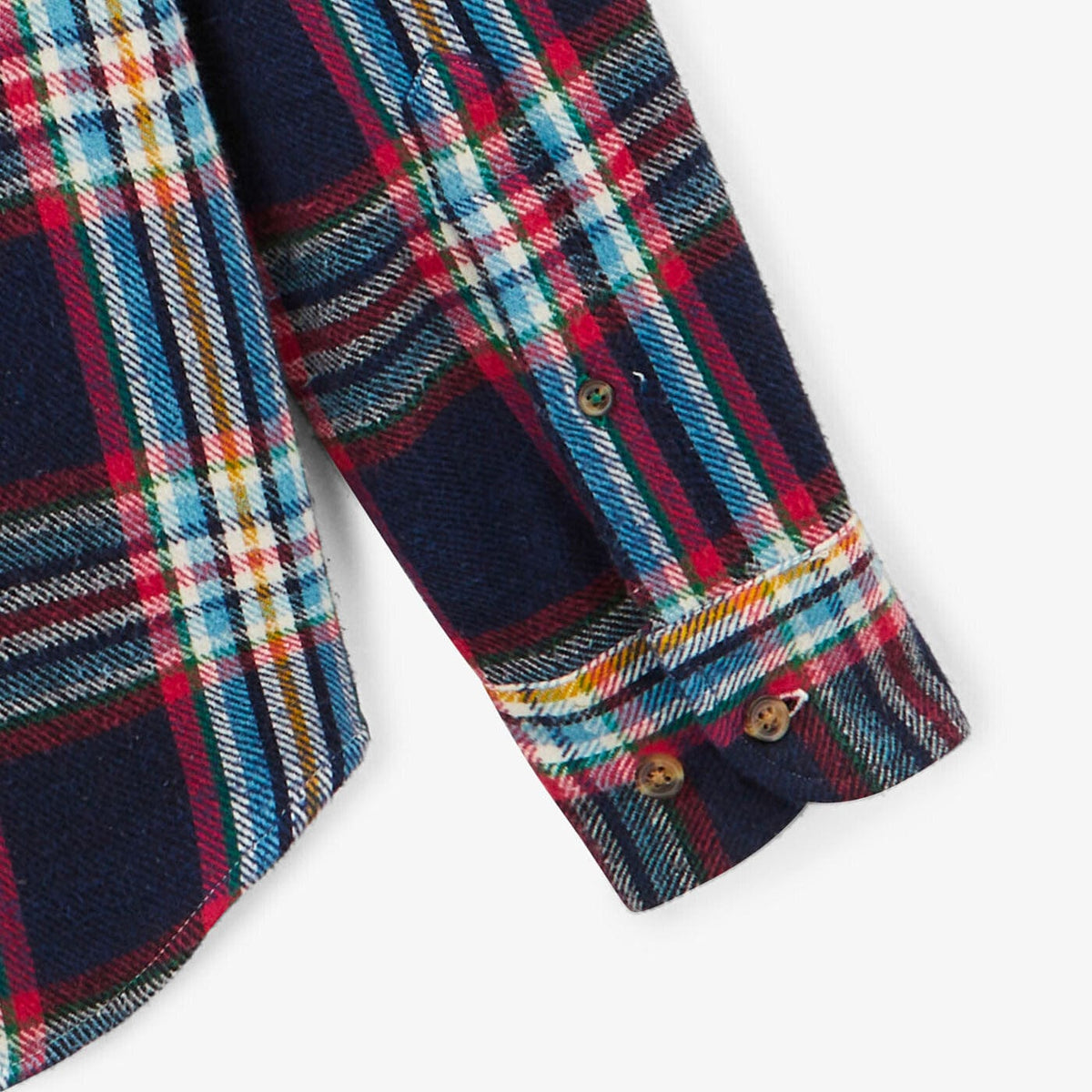 PLAY dark blue checked long-sleeved cotton shirt