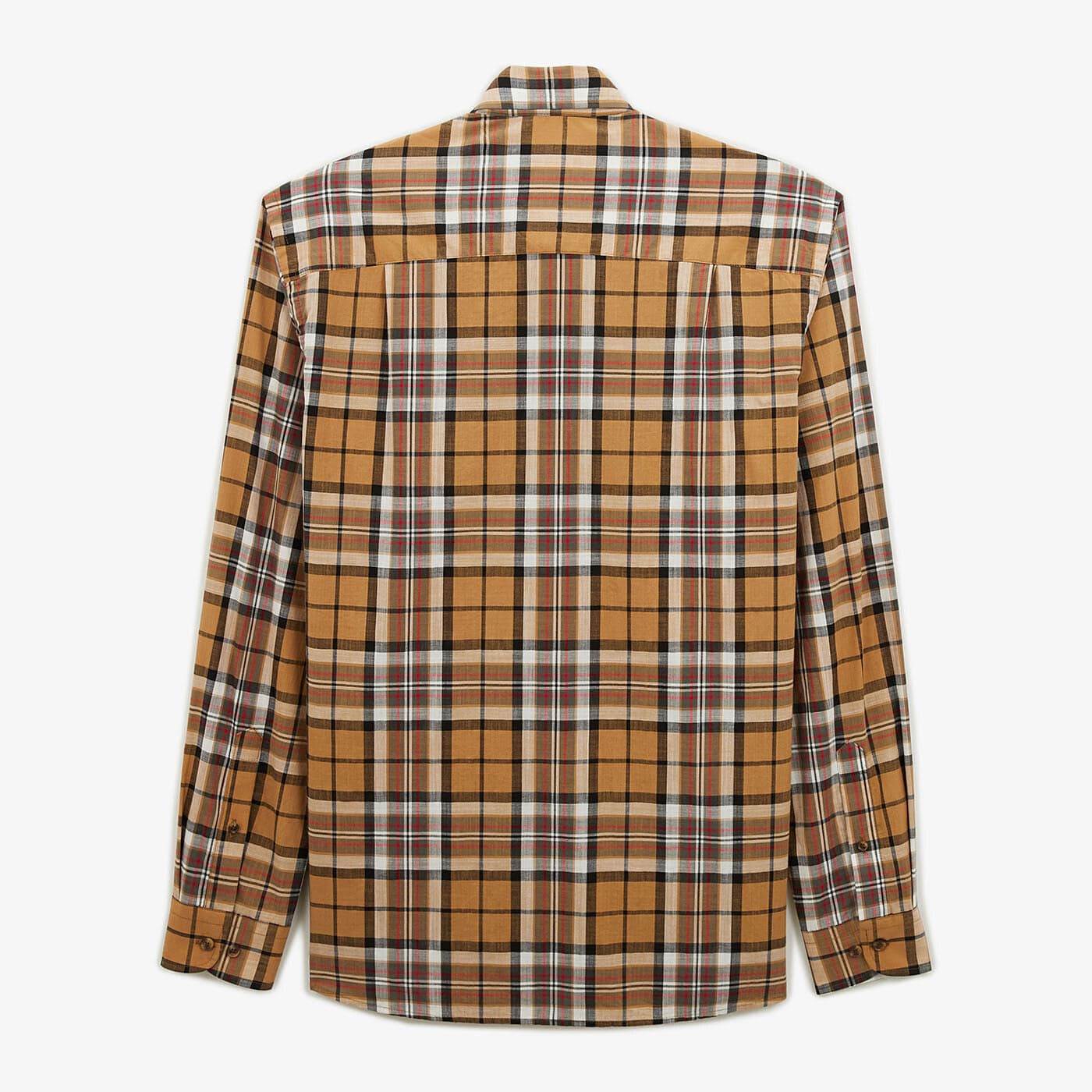 Regular brown plaid shirt