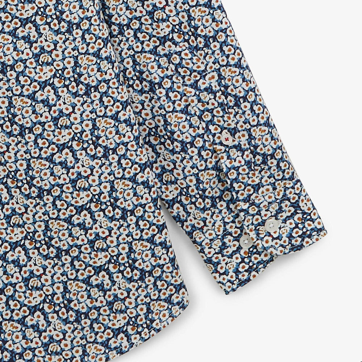 Regular fit sky blue shirt with daisy print