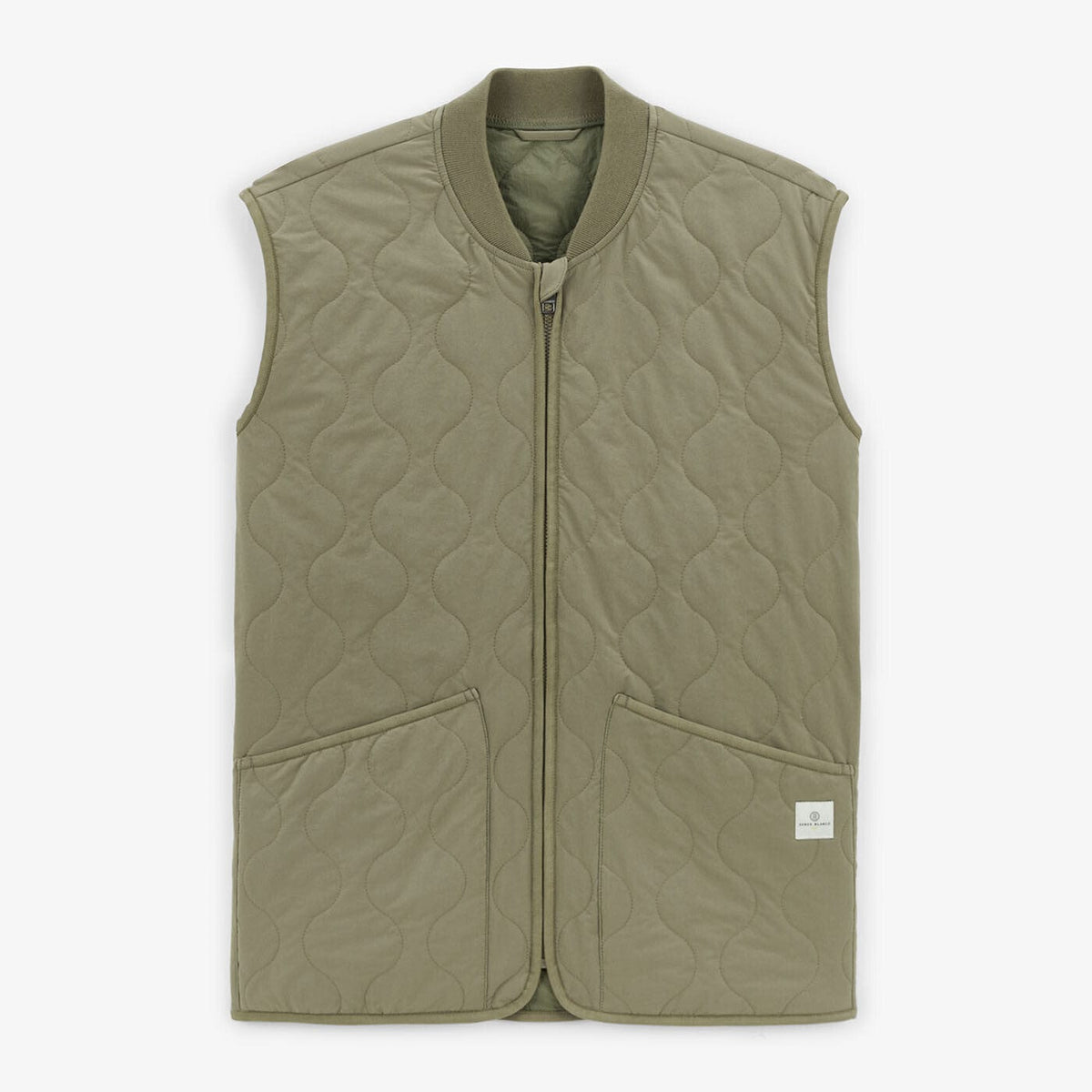 Dustin beige quilted sleeveless jacket
