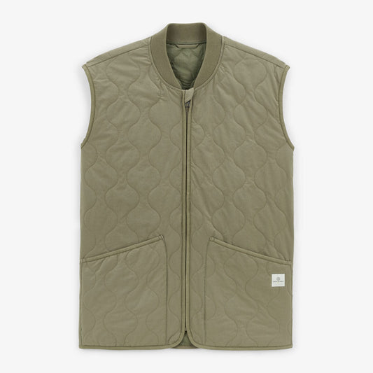 Dustin beige quilted sleeveless jacket