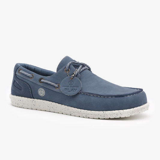 Socoa denim blue nubuck boat shoes