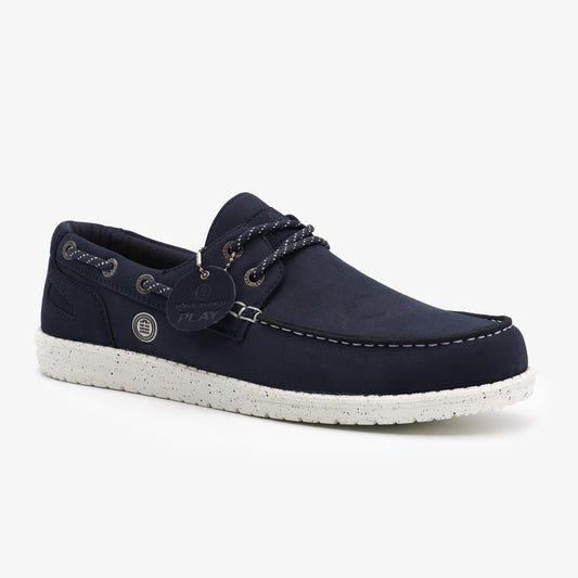 Socoa navy blue nubuck boat shoes
