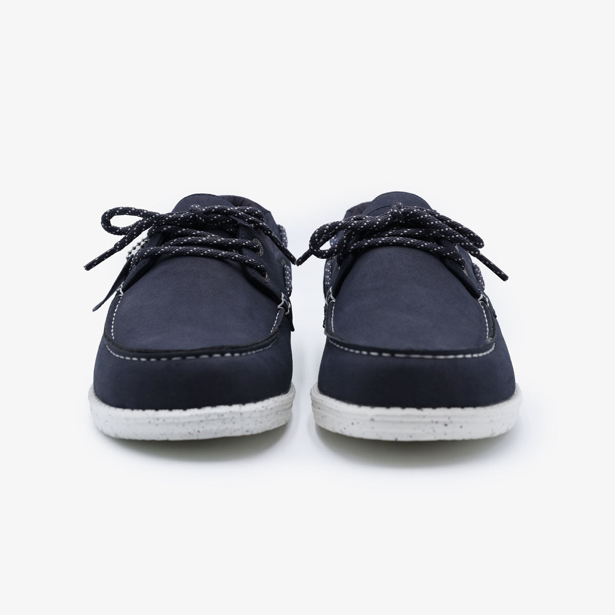 Socoa navy blue nubuck boat shoes