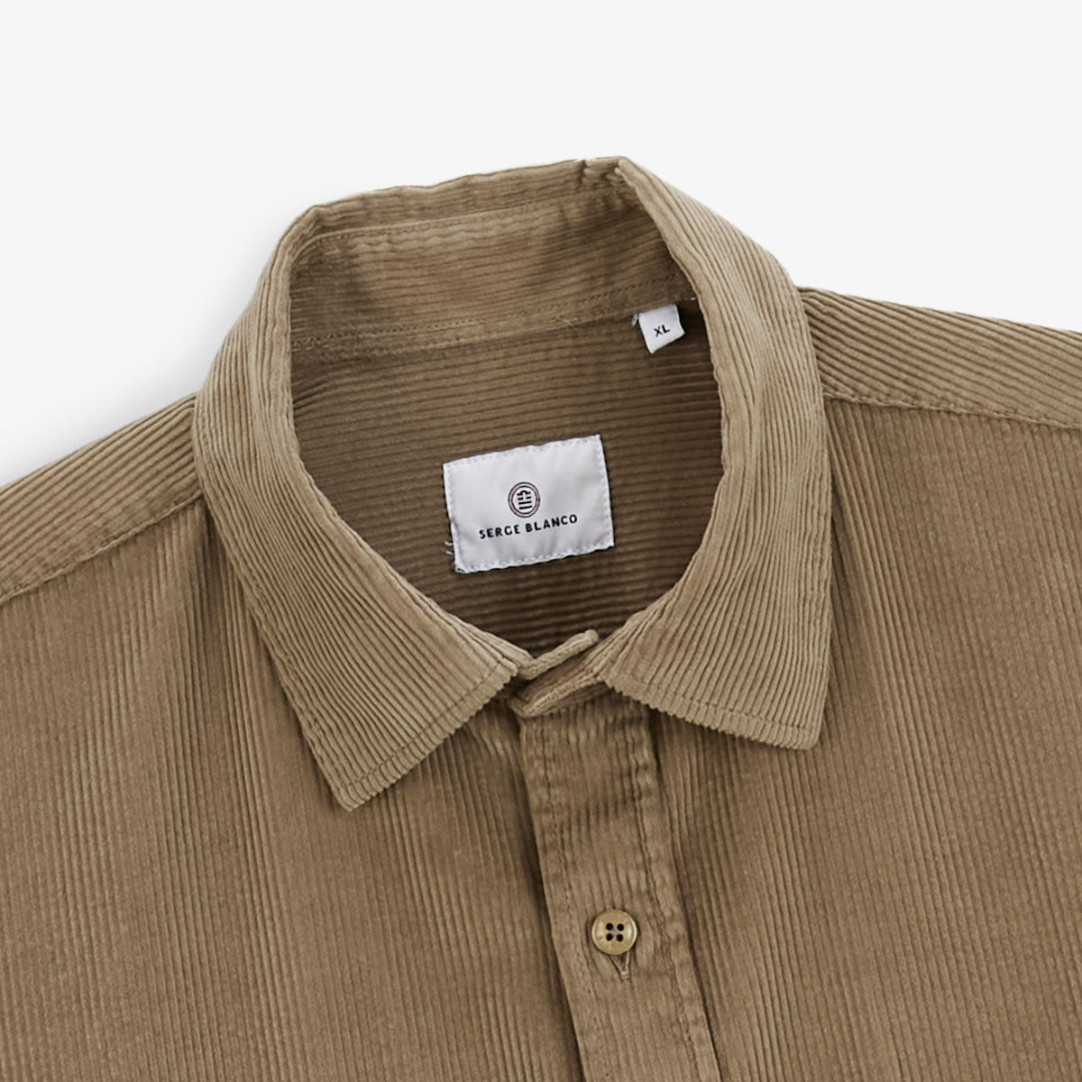 Charles cream white velvet long-sleeved shirt