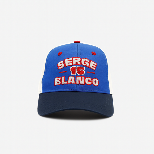 Men's blue and white serge blanco cap