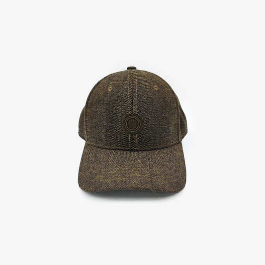 Men's brown serge blanco chevron stitching cap