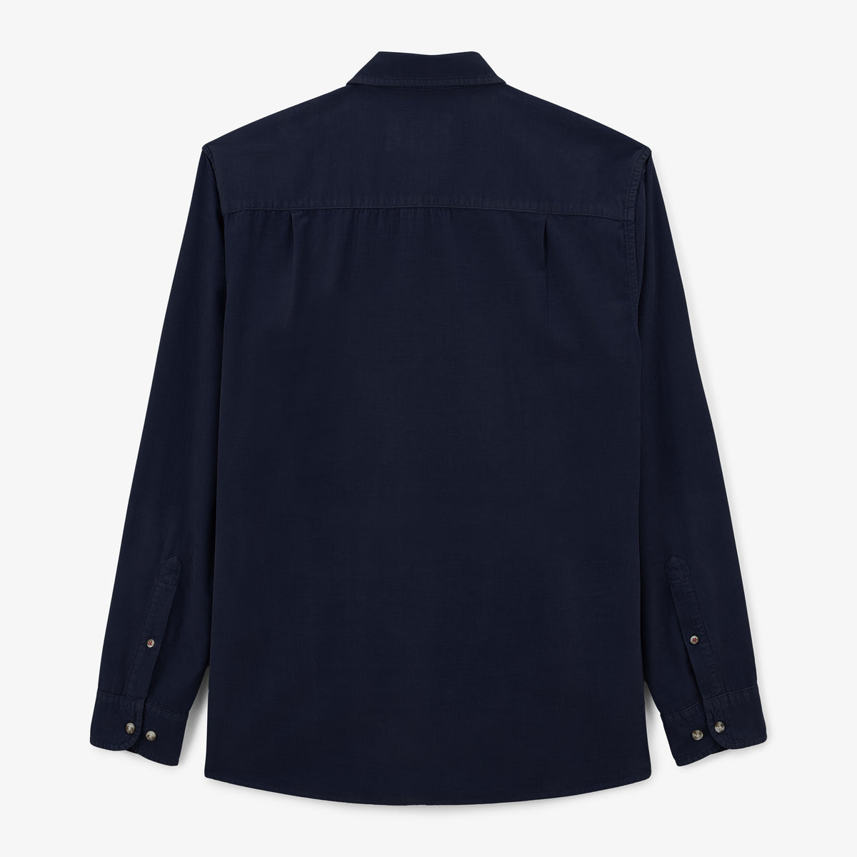 Charles shirt in navy blue velvet for men, serge blanco