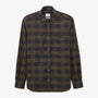 Long-sleeved military plaid shirt in cotton