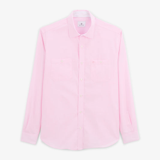 Charles men's pink cotton long-sleeved shirt SERGE BLANCO