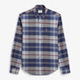 Dark blue plaid shirt