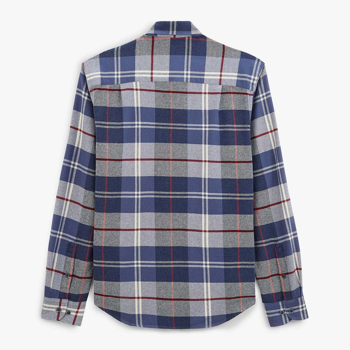 Dark blue plaid shirt