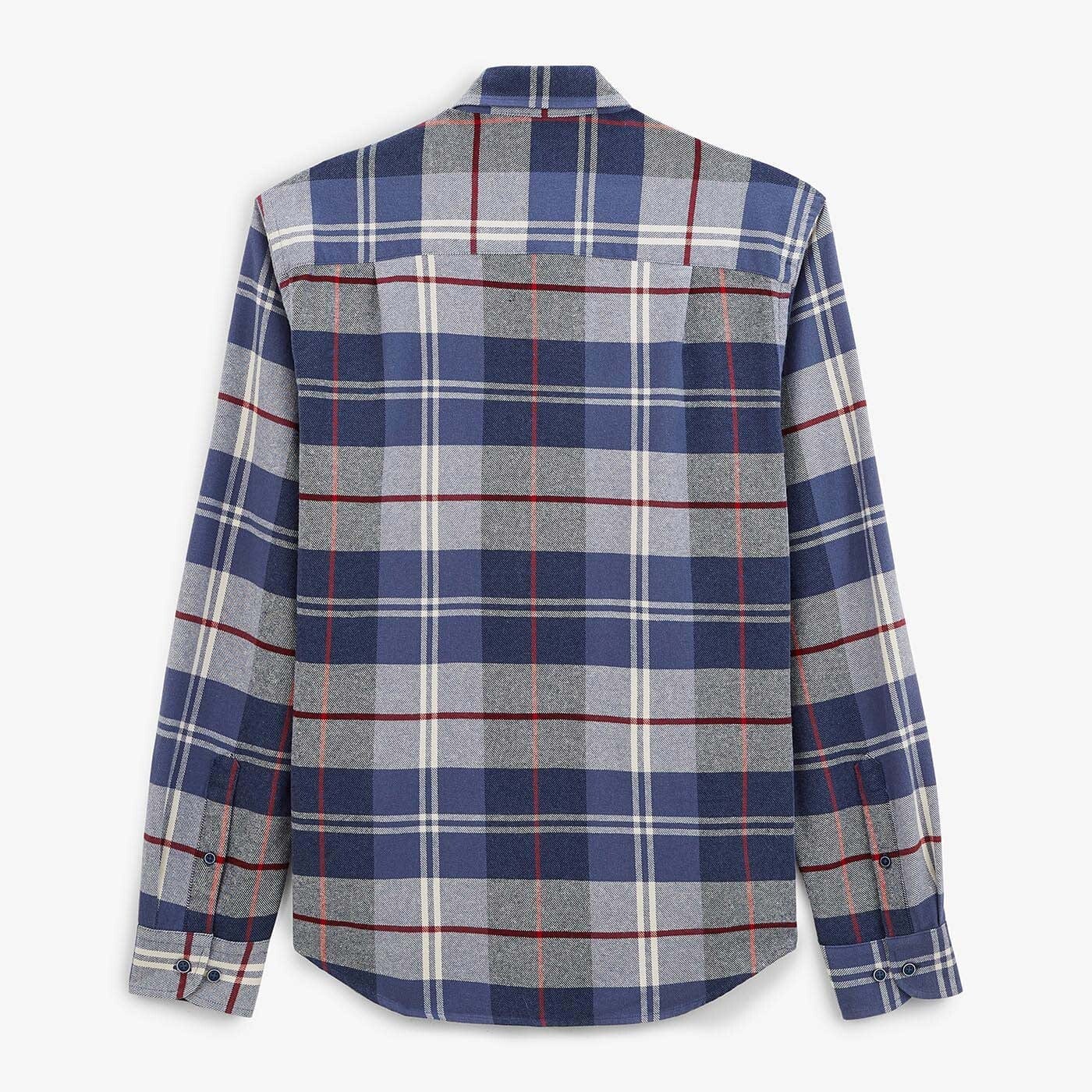 Dark blue plaid shirt
