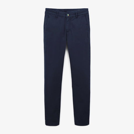 Chino 702 straight cut comfort navy blue cotton men's serge blanco