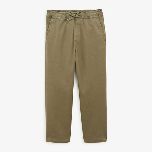 Chino 734 Junior with elastic waistband in military green