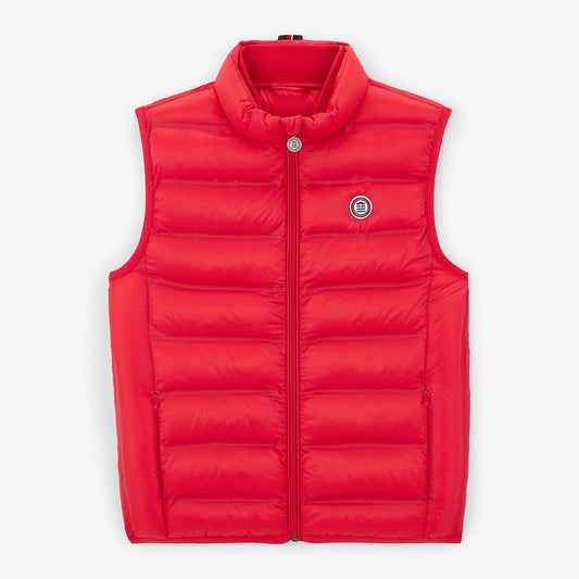 Orange sleeveless Piumino Junior down jacket