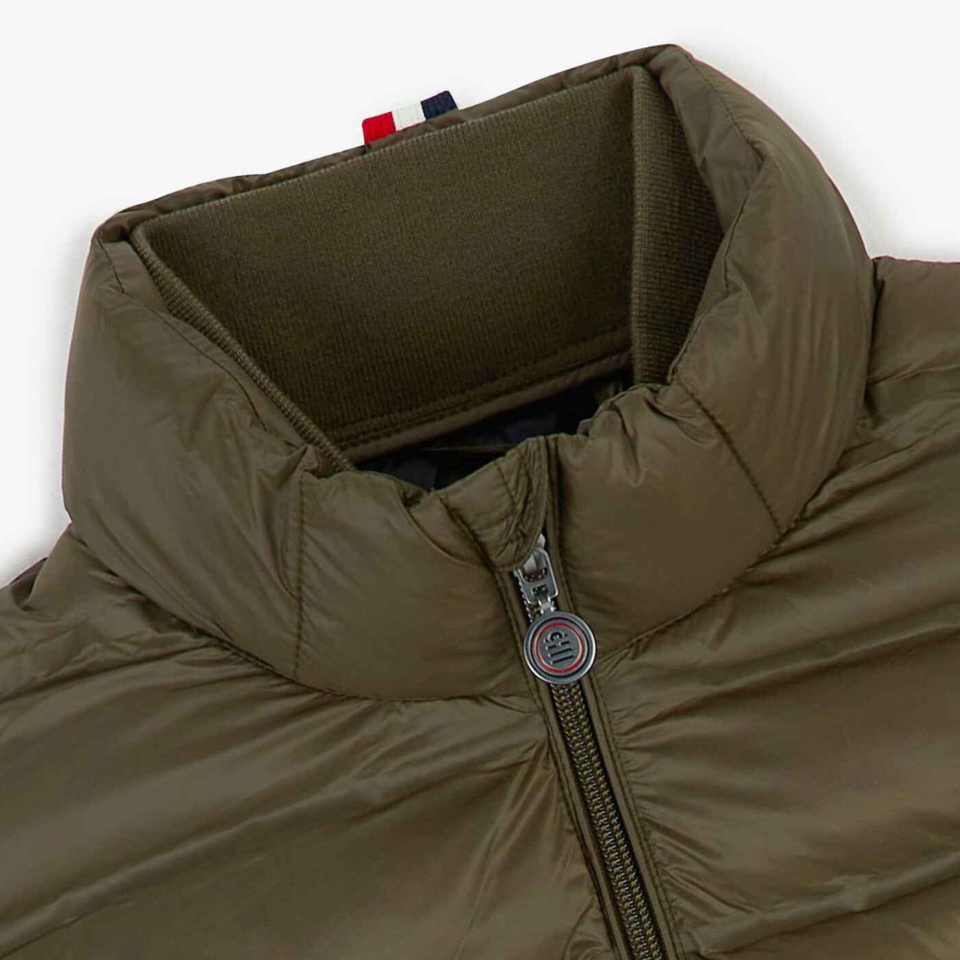 Military green sleeveless Piumino jacket