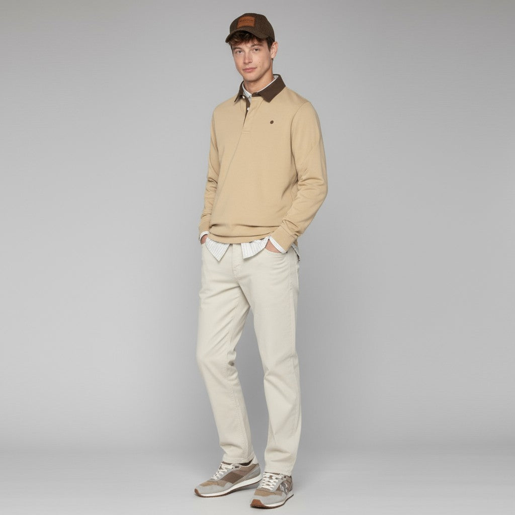 Jean 325 Slim Powertwist White Latte Men's SERGE BLANCO