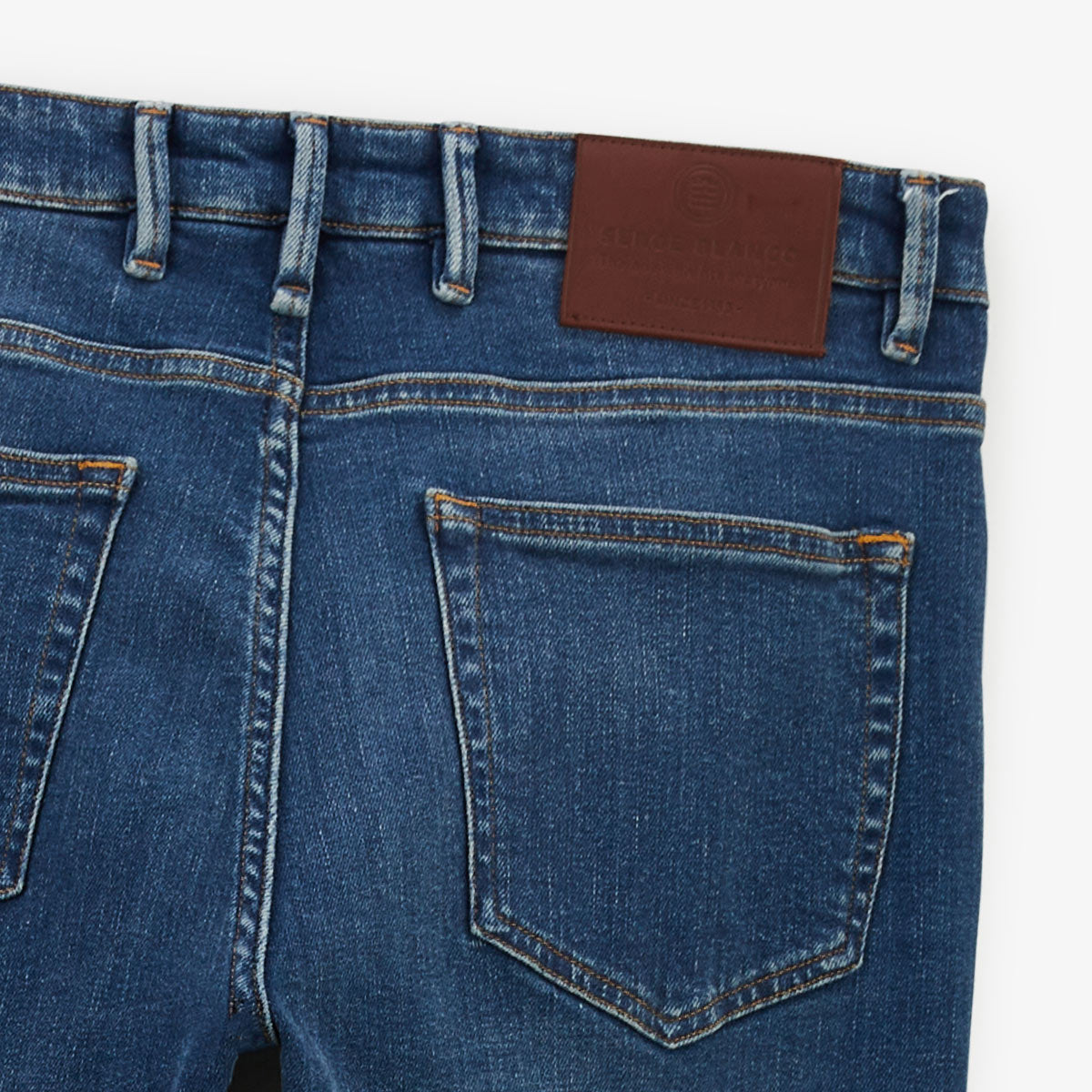 Jean 325 slim powertwist in blue cotton MEN SERGE BLANCO