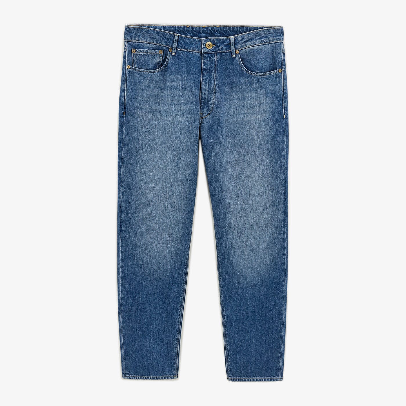 Jean 331 tapered fit in raw blue cotton men's serge blanco