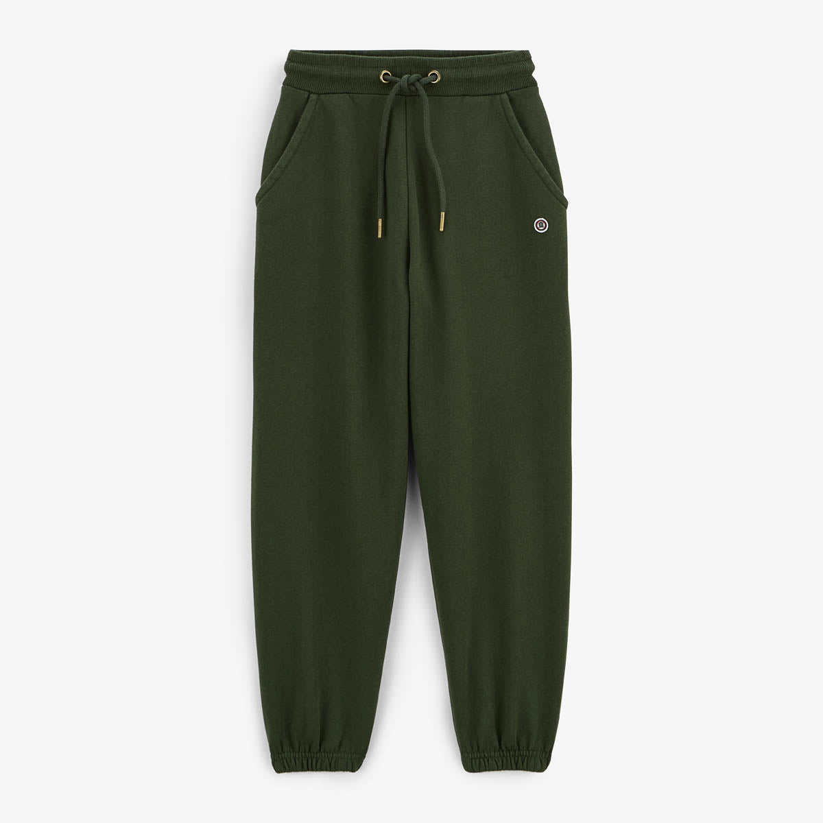 Paolo SERGE BLANCO boys' elasticated jogging pants in English green cotton