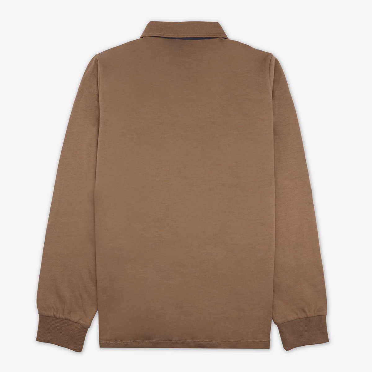 SERGE BLANCO men's long-sleeved coffee-colored rugby shirt