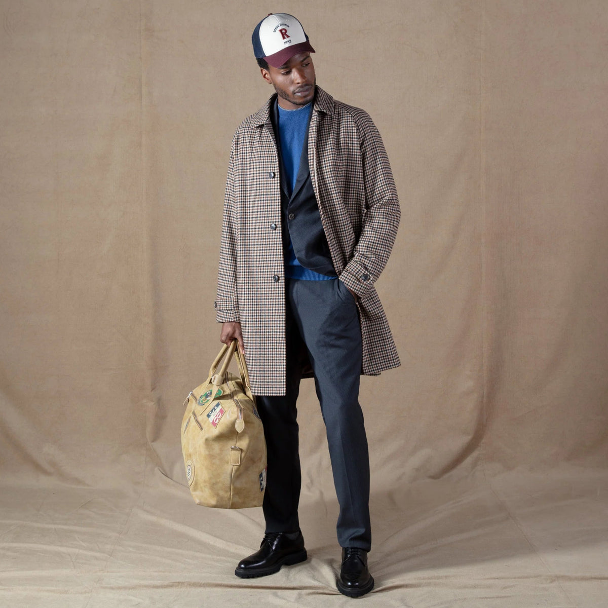 Dante hazelnut serge blanco look coat 