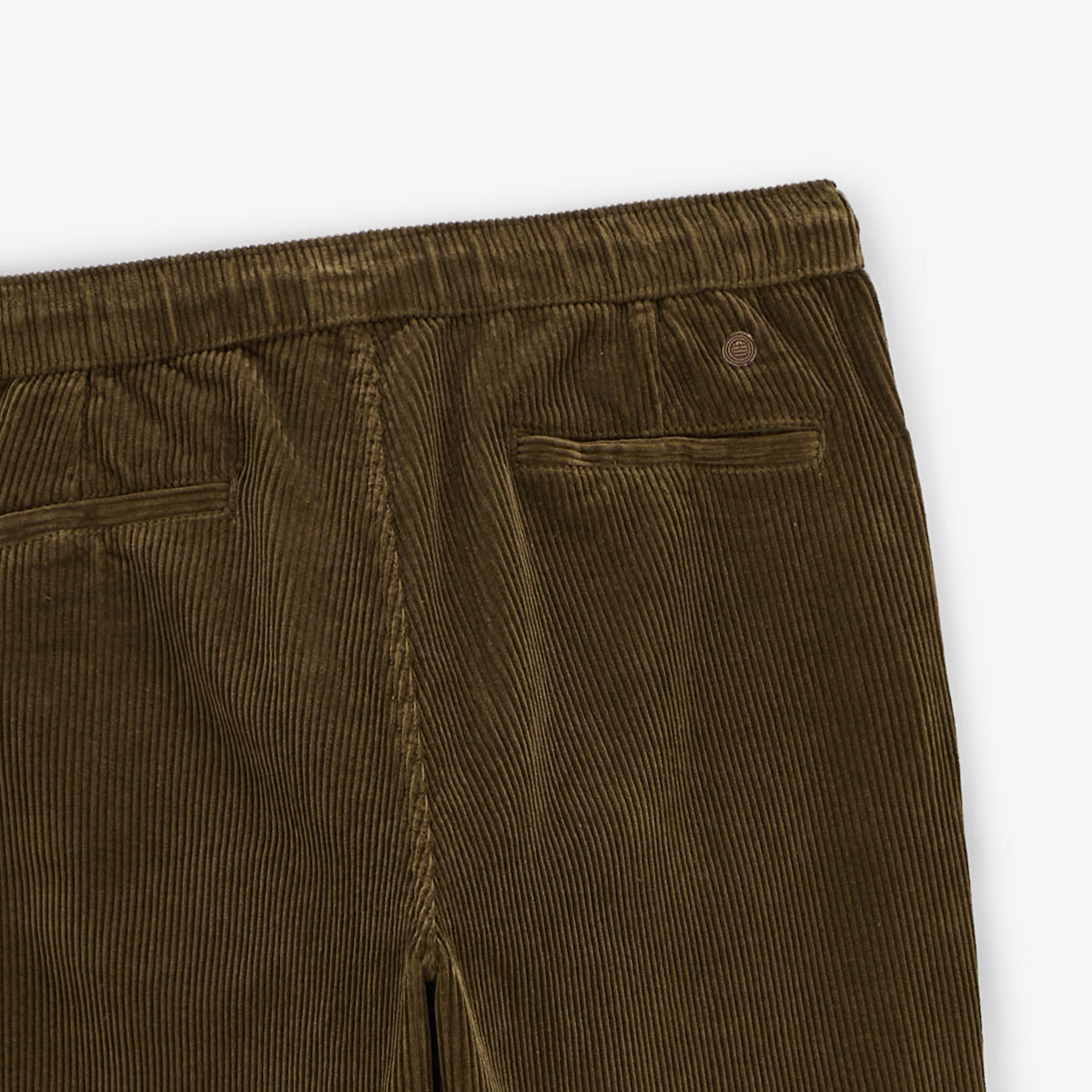 549 regular comfort elasticated ebony brown velvet men's pants SERGE BLANCO