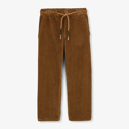 549 corduroy pants, regular fit, elastic waistband, boys, hazelnut brown, SERGE BLANCO